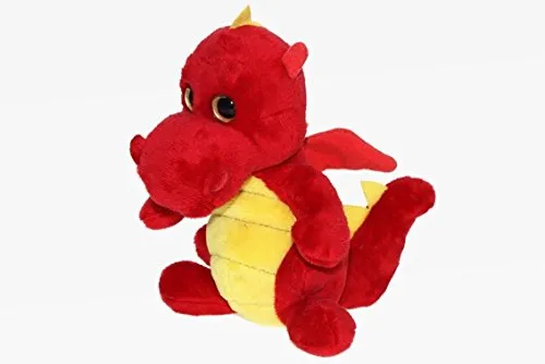Teddys Rothenburg Kuscheltier Drache rot/gelb 18 cm stehend Plüschdrache Stoffiter Fabelwesen