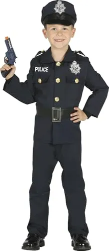 FIESTAS GUIRCA Polizistenkostüm für Kinder, 3-4 Jahre - Kostüm für Kinder, bestehend aus Mütze, Jacke, Gürtel und Hose, ideal für Kostümpartys und Rollenspiele, sicher und bequem aus Polyester gefertigt.