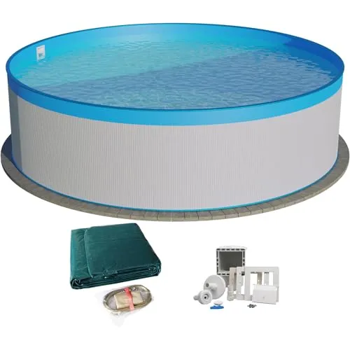 Waterman Rundpool Stahlwandpool Set 550x120 cm – Langlebig und Robust - Genieße den Sommer mit dem hochwertigen Waterman Stahlwandpool. Ideal für Heimwerker, bietet er eine stabile und langlebige Lösung für deinen Garten. Inklusive Einbauskimmer und Rücklaufdüse für ein perfektes Badevergnügen.