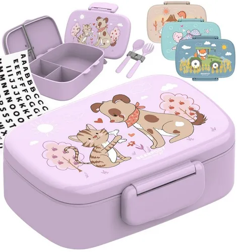 BEARFOOT Lunchbox Brotdose für Kinder in lila von bearfoot