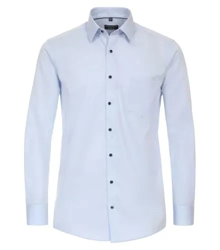 Redmond Comfort Fit Herren Hemd 5XL Blau - Herrenhemden in Comfort Fit, bügelfrei und mit Brusttasche, perfekt für den eleganten Alltagslook und ideal für große Größen.
