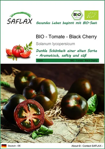 SAFLAX Gemüsesamen SAFLAX - Samen - BIO - Tomate - Black Cherry