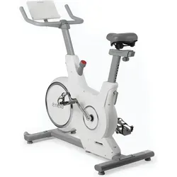 TREXO Stationärer Heimtrainer mit magnetischem Widerstandssystem, stabiler Konstruktion und 5kg Schwungrad Telefon- und Tablet-Halterung Weiß EB-500 - Weiß