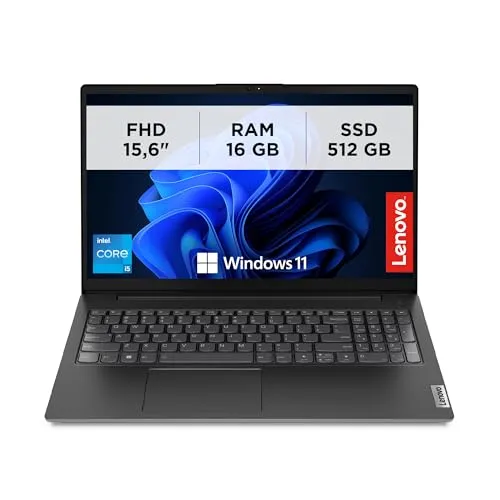 Lenovo V V15 i5-13420H Laptop - Leistungsstark und Professionell - Laptops für Unternehmen - Ideal für effizientes Arbeiten mit Intel® Core™ i5, 16 GB RAM und 512 GB SSD. Genießen Sie Full HD Display und Wi-Fi 6 für schnelle Verbindungen.