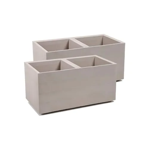 Kreher XXL Pflanzkasten – Edle Holz-Optik in Kaffee Latte oder Espresso - Robuster Pflanzkasten in stilvoller Holz-Optik, wetterfest und mit praktischem Entwässerungssystem. Ideal für Garten, Balkon oder Terrasse – flexibel einsetzbar dank optionaler Rollen und großzügigem Platzangebot von 80 x 40 x 40 cm.