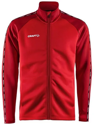 Craft Squad 2.0 Polyesterjacke Herren - Rot - S - Trainingsbekleidung aus recyceltem Polyester für Herren, bietet effizienten Feuchtigkeitstransport und hohe Elastizität für optimale Leistung und Bewegungsfreiheit.