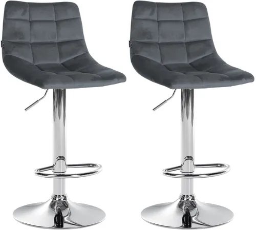CLP Barhocker Jerry 2er Set in silber von CLP