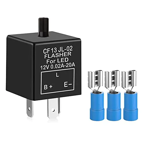 Gebildet Blinkrelais 3PIN Blinker Relais für LED Blinker Elektronische Einstellbare Blinkerrelais 12V 0.1 Watt-150 Watt für Fahrzeug Auto Motorräder