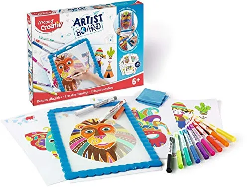 Maped Kreativ transparentes Künstlerbrett, perfekt zum Zeichnen und für lustige künstlerische Aktivitäten für Kinder ab 6 Jahren