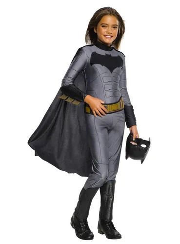 Rubie ́s Kostüm Batman Jumpsuit für Kinder - Einteiliger Superhelden-Overall in grau, perfekt für kleine Batman-Fans ab 6 Jahren und ideal für Karneval oder Kindergeburtstage.