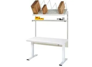 Produktbild Rau Packtischsystem 01 Werktisch-Serie adlatus 300, B 1500 x T 800 x H 720-1120 mm, Melamin-Platte, bis 300 kg