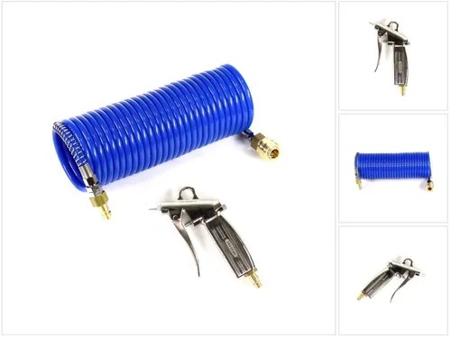 Prebena Blaspistole Vorteilspaket Z170.80B - Druckluftpistolen mit Aluminium-Blaspistole und Spiralschlauch, ideal zum kraftvollen Ausblasen und Reinigen von Maschinen und Werkstücken.