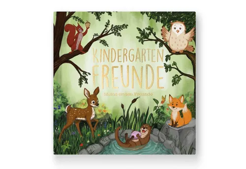 CUPCAKES & KISSES Freundebuch Kindergartenfreundebuch Waldtiere Album Kita, Vorschule