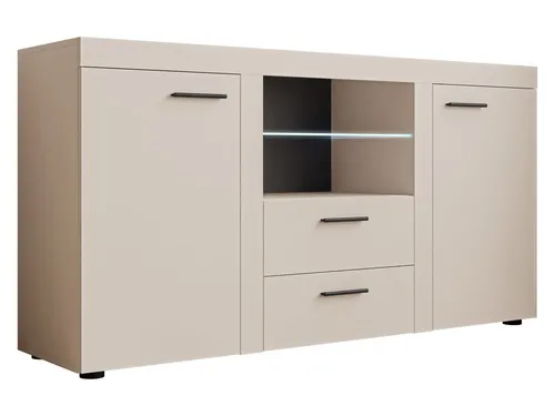 Mirjan24 Kommode mit 3 Schubladen, Sand - Elegante Kommode in Sandfarbe mit 3 geräumigen Schubladen. Ideal für das Wohnzimmer, bietet praktische Stauraumlösungen und modernes Design. Maße: 156x82x40 cm, für den Selbstaufbau geeignet.