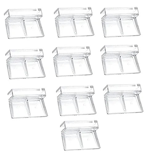 Istloho 10x Glasabdeckung Clip Unterstützung Halter Glasabdeckungs Clips für Aquarien, Acryl-Clips Glasabdeckung, universale Halterungen für randlose Aquarien, 6mm