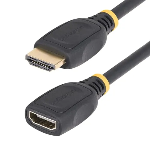 StarTech.com 1m HDMI 2.0 Verlängerungskabel, High Speed HDMI Kabel, 4K 60Hz, Arc HDMI Verlängerungskabel, HDMI Adapter, M/F