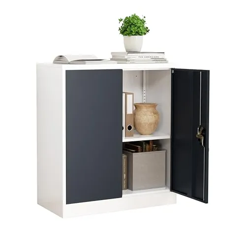 Produktbild VCM Metall Büroschrank H. 90 x B. 80 x T. 40 cm