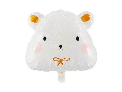 Folienballon Eisbär, 51x45cm, Mix in weiß von PartyDeco