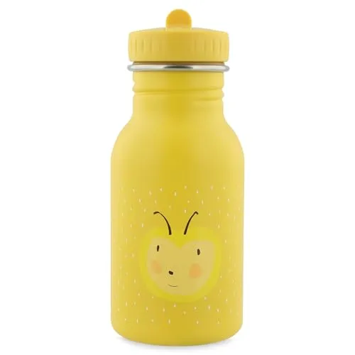 Trixie Baby Trinkflasche für Kinder, Edelstahl, 350 ml - Mrs. Bumblebee (Humme) - Trinkflasche für Kinder aus 100 % Edelstahl, kinderfreundliches Design und spülmaschinenfest für einfache Reinigung.