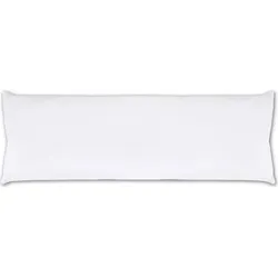 Bestlivings Seitenschläfer Kissenhülle ca. 40x120cm + Füllkissen / weiß - schneeweiß