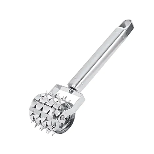 MYLERCT 19cm Edelstahl Fleischklopfer – Rollendesign für zartes Fleisch