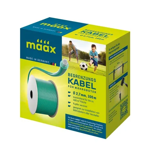 määx Begrenzungskabel für Mähroboter - Begrenzungsdraht für Rasenroboter - 100m Ø 2,7mm - verzinntes Kupfer - Made in Germany