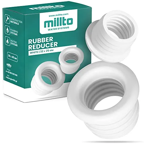 Millto™ Gummi Reduzierstück Rohreinsatz Push Fit Abflussrohr Abflussrohr Gummimanschette Dichtungsadapter Anschluss (32x25 mm)