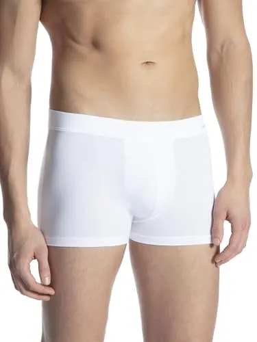 Calida Cotton Code Brief Boxer Weiß - Bequeme Herrenunterwäsche - Herrenunterhosen aus 95% Baumwolle und 5% Elasthan für optimalen Komfort und Bewegungsfreiheit. Weicher, elastischer Taillenbund und atmungsaktives Gewebe für den perfekten Sitz.