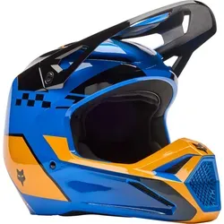 FOX V1 Collect Motocross Helm, blau-orange, Größe XS für Männer