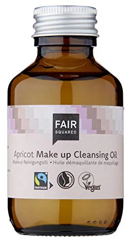 FAIR SQUARED Make Up Cleansing-Oil Reinigungsöl 100 ml - mit Fairtrade-Aprikosenkernöl - alle Hauttypen - vegane Naturkosmetik - Zero Waste im Mehrwegglas