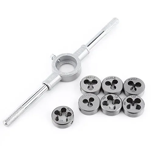 Gewindeschneider Set, 7pcs M3-M12 + M25 Schneideisenhalter