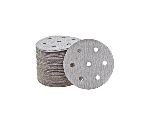 MioTools Schleifscheibe Ø 90 mm 7-Loch Klett-Schleifscheiben für Exzenterschleifer, Normalkorund, 50 Stk., K80