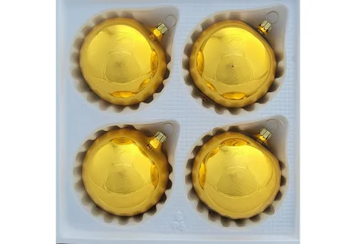 Weihnachtsbaumschmuck Gold von Lauschaer Glas