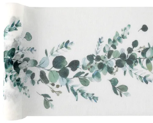 Produktbild Voile-Tischläufer Eukalyptus 3m x 30cm Kommunion Konfirmation Firmung Hochzeit