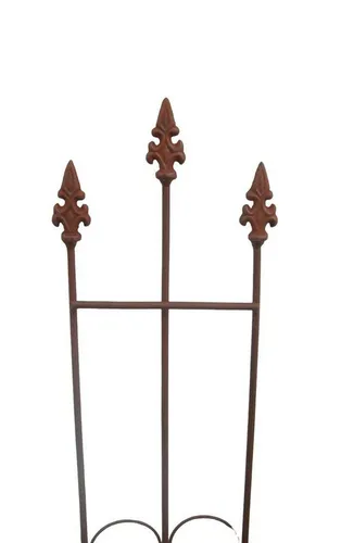 Deko-Impression Rankgitter Schmales Rankgitter, Rankhilfe, Rankzaun Rosengitter Eisen massiv Rost, 1 St.