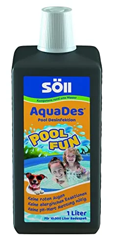 Söll 83692 AquaDes, 1 l - Pool-Desinfektion, Poolreinigung, Wasserpflege gegen Bakterien und Keime, Desinfektionmittel für Pool Planschbecken Schwimmbecken Kinderpool