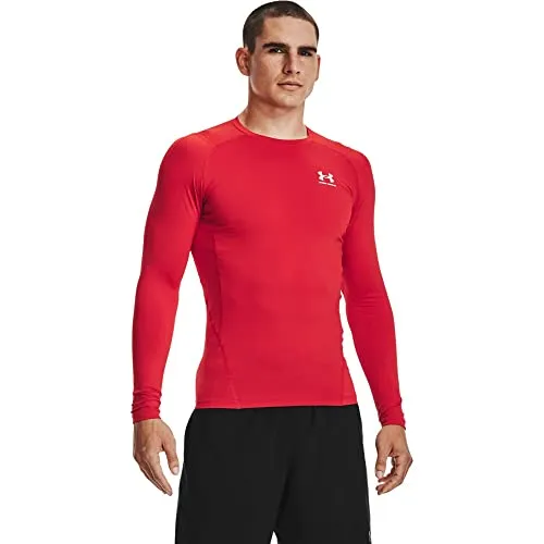 Under Armour HeatGear Armour Langarmtrikot Herren - Rot - S - Trainingsbekleidung für Herren, ideal für sportliche Aktivitäten mit feuchtigkeitsableitendem Material, das für optimalen Komfort sorgt.