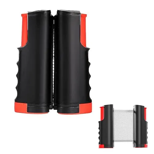 Tischtennisnetz, Ausziehbares Tischtennis Netz für Tisch, Tragbares Tischtennisnetz für Jeden Tisch, Verstellbares Ping Pong Netz, Tischtennis Zubehör für Unterwegs(schwarz)