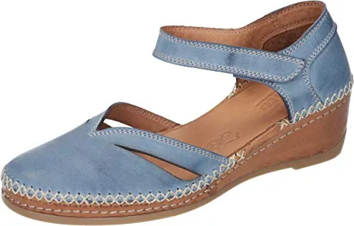 Manitu Damen 910005-51 Keilsandale, Blau, 41 EU