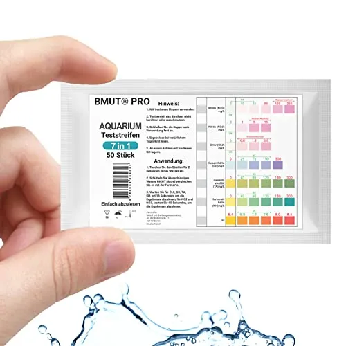 August Engelhardt 50x 7in1 Aquarium Teststreifen Schnelltest GH-Wert Teich Fische Wasserwerte pH Marke
