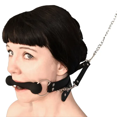 Ponyplay Kopfgeschirr mit Beißstange + Zügel Fetisch* Erotik Bondage Mundknebel