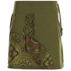 Vishes Minirock Damen Baumwolle Mandala-Muster in grün von Vishes