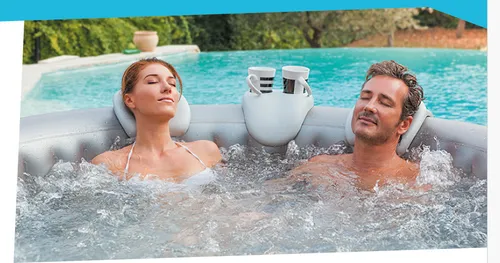 N NETSPA NetSpa - Getränkehalter und Kopfstützen Set für Swimmingpools, verbessert die Durchblutung und hält Ihr Getränk griffbereit