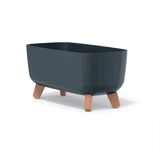 Blumentopf Blumenkübel mit Füßen Blumenkasten Pflanztopf 39x19,5x19cm Anthrazit