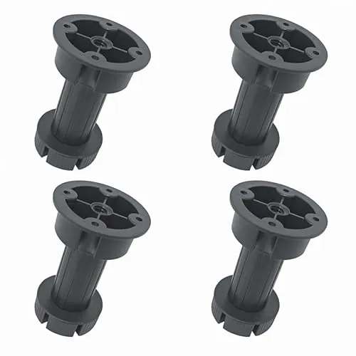 STOLMET Möbelfüße 4 Stücke Höhe 100 mm Belastbarkeit 400 kg Pro Fuß Schrank Sofa Möbelbeine Schwarz
