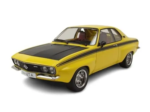 MCG Modellauto Opel Manta A Irmscher 1974 - 1:18 Gelb/Schwarz - Detailreiches Modellauto im Maßstab 1:18. Ideal für Sammler und Fans des Opel Manta. Hohe Qualität aus Die-Cast-Material, perfekt als Geschenk oder zur Dekoration.