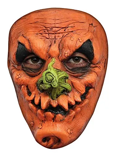 Maskworld Grinsender Kürbis Maske des Grauens aus Latex - Erwachsenen Horror Kostüm Halbmaske - ideal für Halloween, Karneval, Motto-Party