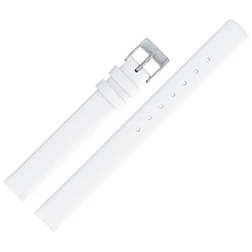 Skagen Uhrenarmband 12mm Leder Weiss - 358XSSLWW - Ersatzarmband für Skagen Uhren, 12mm Stegbreite, aus hochwertigem Leder in Weiß mit silberfarbener Dornschließe. Ideal für stilvolle Herren und einfach zu montieren.