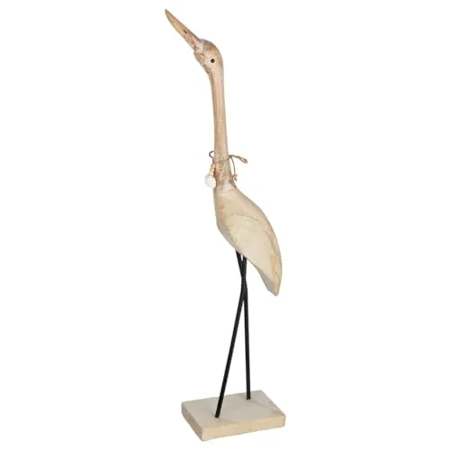 GILDE Skulptur Julius Reiher aus Mangoholz in beige von GILDE