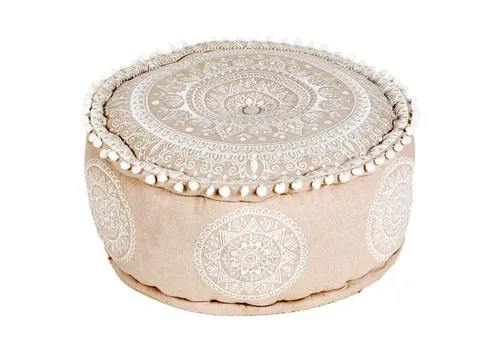 Marrakesch Boho Pouf Hocker Donia 50x25cm – Handgefertigt von Marrakesch Orient & Mediterran Interior